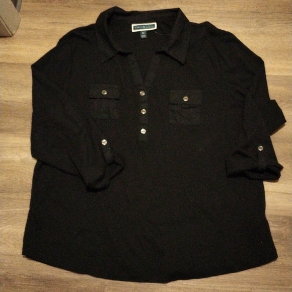 Karen Scott 100%cotton shirt sz. 2X - Picture 3 of 8
